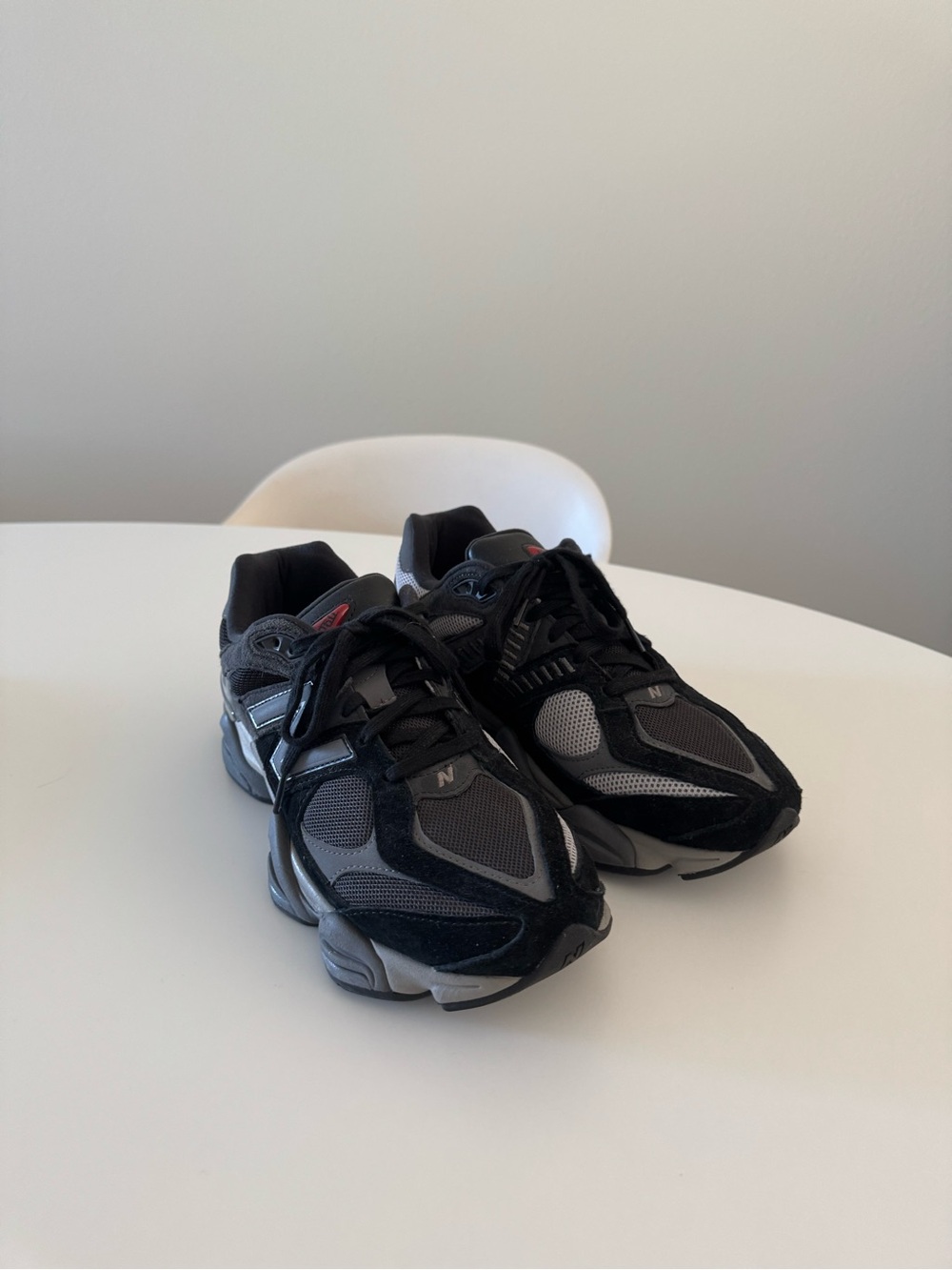 New Balance 9060 Lace Men's Black and Gray Athletic Sneakers - Lightweight Runn